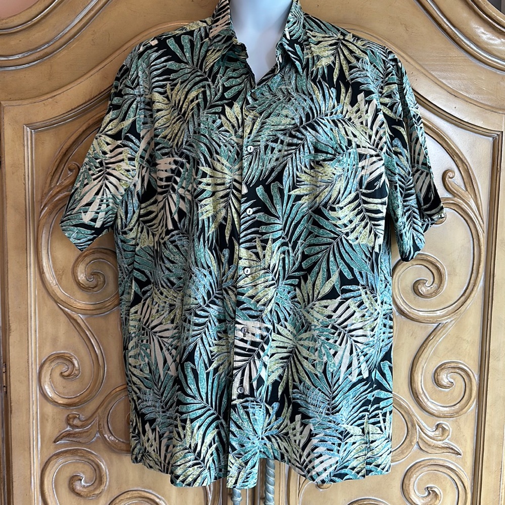Tori Richard Fern print button down